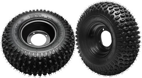16x8-7 16x8x7 ATV Go Kart Wheel Tire and Rim 4 Stud, Knobby Tires 4PR, 200/55-7 Tubeless Tire Wheel All Terrain for Dune Buggy Quad Bike Lawn Mower - 2pcs in Saudi Arabia