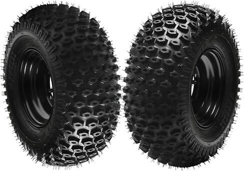 16x8-7 16x8x7 ATV Go Kart Wheel Tire and Rim 4 Stud, Knobby Tires 4PR, 200/55-7 Tubeless Tire Wheel All Terrain for Dune Buggy Quad Bike Lawn Mower - 2pcs in Saudi Arabia
