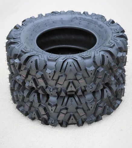 مجموعة من 2 (اثنين) إطارات Forerunner Knight M/T ATV ​​UTV Mud للطرق الوعرة - 25x8.00-12 25x8-12 25x8x12 43F نطاق تحميل 6 طبقات BSW جدار جانبي أسود in Kuwait