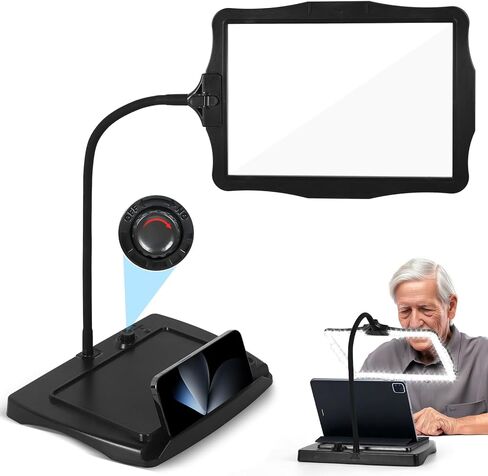 Magnifying Glass with Light and Stand 50 Ultra-Bright LEDs Large Magnifying Lamp with Light Magnifying Glass on Stand Hand-Free with 360° Flexible Gooseneck for Close Work Reading Repair Crafts in Saudi Arabia