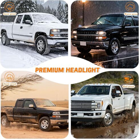 Headlight Assembly for 2004-2012 Chevy Colorado/GMC Canyon Pair of Driver Left & Passenger Right Side Replacement Bumper Lamp Set 15147930 Chrome Housing Amber Reflector in Saudi Arabia