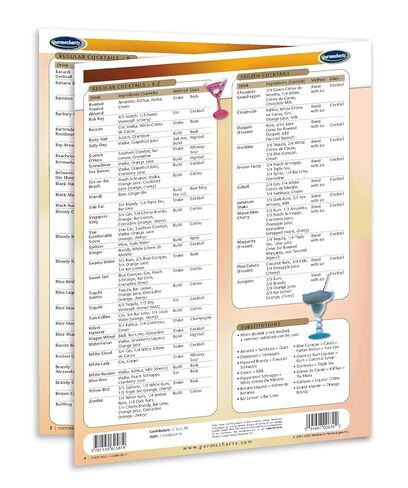 Cocktails - Bartending Guide- Food and Drink Quick Reference Guide by Permacharts in Saudi Arabia