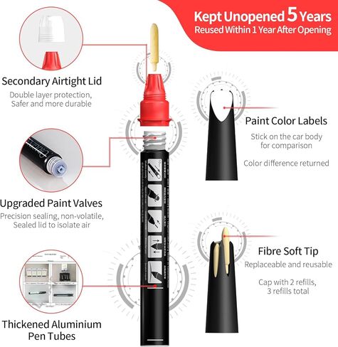 Carhoo 850 Pepper White متوافق مع قلم طلاء MINI Cooper Exact Match Touch Up in Kuwait