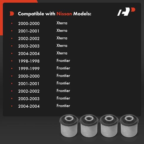 A-Premium 4 × طقم جلبة ذراع التحكم العلوي الأمامي، متوافق مع Nissan Frontier 1998-2004، Xterra 2000-2004 in Kuwait