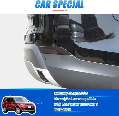 Black Rear Tail Light Lens Taillight Kit Compatible with Land Rover Discovery 5 2017-2020 Rear Fog Light Car Exterior Taillight Protection Cover Accessories in Kuwait