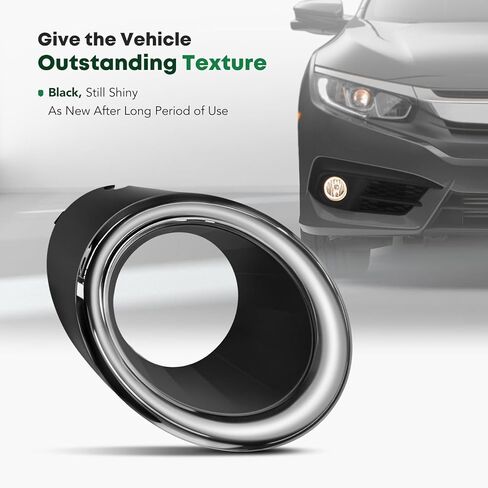 YHTAUTO الضباب الخفيف الحافة يناسب هوندا سيفيك Si 2013-2015 المصد الأمامي الضباب غطاء خفيف الكسوة الجانب الأيسر للسائق in Kuwait