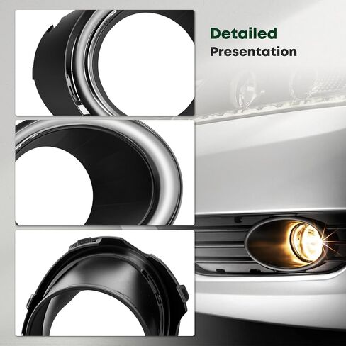 YHTAUTO الضباب الخفيف الحافة يناسب هوندا سيفيك Si 2013-2015 المصد الأمامي الضباب غطاء خفيف الكسوة الجانب الأيسر للسائق in Kuwait