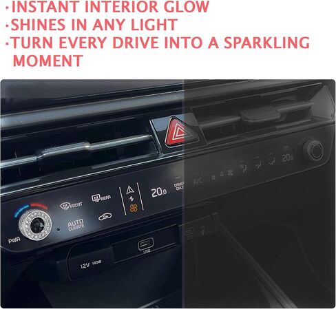 2PCS Crystal Knob Cover Trim Set - Zinc Alloy Rhinestone Bling Interior Accessories, Control Knob Caps Compatible with 2026+ Kia Sportage, 2025+ Kia K5, Carnival, Sorento, EV6, NIRO EV in Saudi Arabia