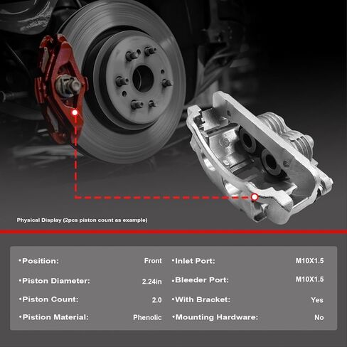 فرجار الفرامل الأمامية مع دعامة متوافق مع Chevy Silverado 2500 HD 2001 2002 2003 2004 2005 2006 2007 2008 2009 2010 - فرجار فرامل السائق والركاب الأمامي، 18-B4731 18-B4730 in Kuwait