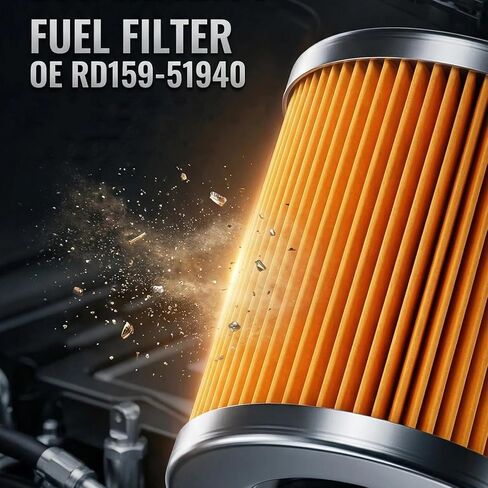 فلتر وقود الحفار RD159-51940، متوافق مع Kubota KX040-4/KX057-4/U55-4CA، مرشحات وقود اللودر مناسبة لنماذج R430CA/R530CA/R630CA، استبدل RD15951940 SN25213 in Kuwait