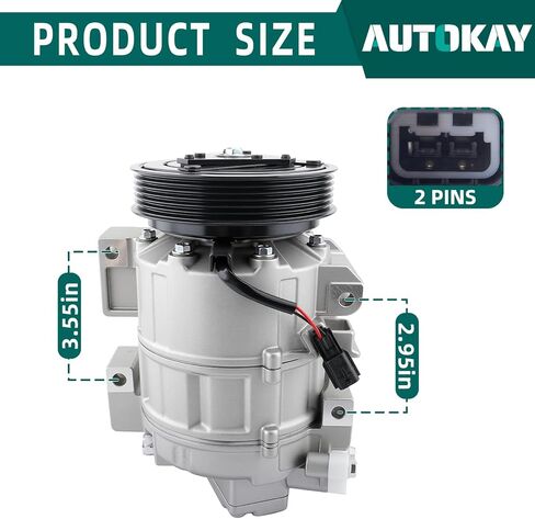 ضاغط التيار المتردد من AUTOKAY مع بكرة لنيسان ألتيما سنترا 2007-2012 يستبدل CO10886C 67664 68664 92600ZE90B in Kuwait