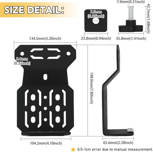 Bed Rail Mount Brackets Truck Bed Accessories Compatible with Tacoma Bed Rail Module Systems for Shovels, Axes, Recovery Plates, Fuel Tanks in Saudi Arabia