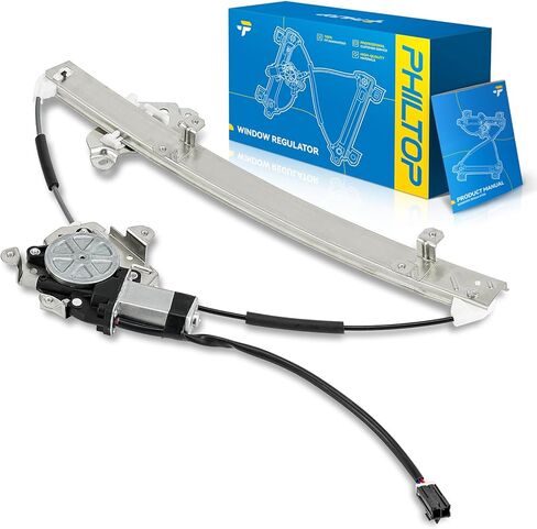 PHILTOP Front Right Passenger Side Power Window Regulator and Motor Assembly Compatible with 2000-2005 Buick Lesabre Replaces 741-761 in Kuwait