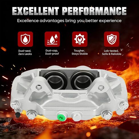 مجموعة فرجار فرامل القرص الأمامي تناسب 2005-2014 Toyota Tacoma، 00-06 Tundra، 2016-2023 Tacoma، 2003-2009 4Runner Caliper Casting #13WG، مجموعة الفرجار الأمامي الأيسر والأيمن مع قطعتين، 19-2984+19-2985 in Kuwait