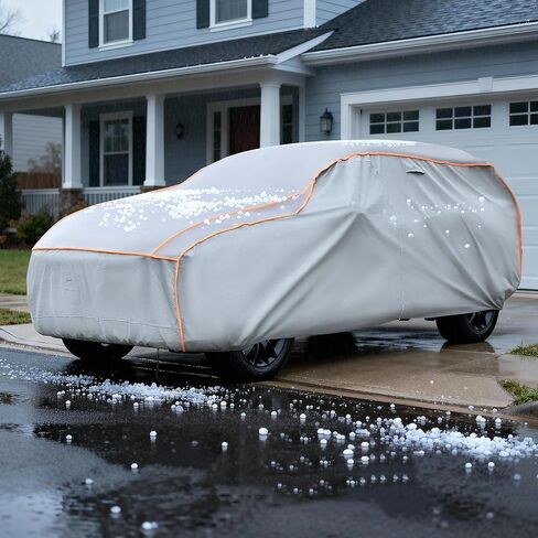 Heavy Duty Hail Protector Car Cover Fit for SUV-Length (190 Inch).Anti Hail Thickened Multi-Layered EVA Car Cover Waterproof Sun UV Rain Snow All Weather, Outdoor Protection Cover in Saudi Arabia