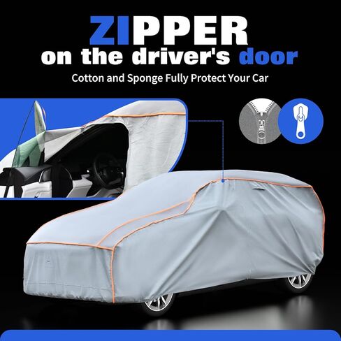 Heavy Duty Hail Protector Car Cover Fit for SUV-Length (190 Inch).Anti Hail Thickened Multi-Layered EVA Car Cover Waterproof Sun UV Rain Snow All Weather, Outdoor Protection Cover in Saudi Arabia