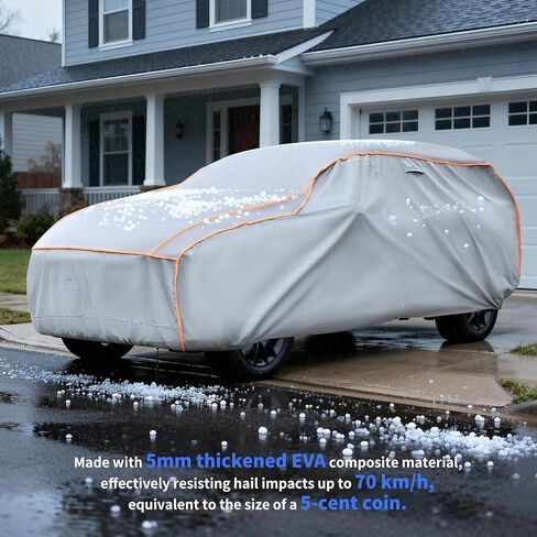 Heavy Duty Hail Protector Car Cover Fit for SUV-Length (190 Inch).Anti Hail Thickened Multi-Layered EVA Car Cover Waterproof Sun UV Rain Snow All Weather, Outdoor Protection Cover in Saudi Arabia