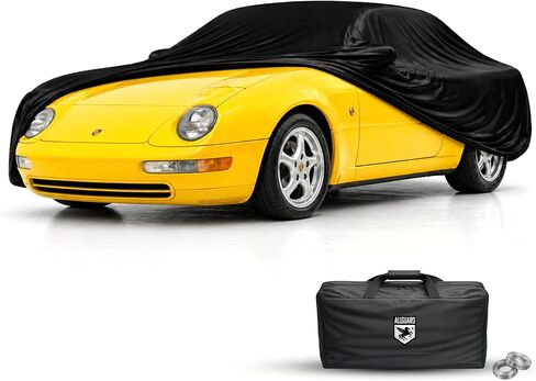 Scratch Resistant Indoor Car Cover with Warranty Compatible with Porsche 1984-1989 911 3.2 Carrera - Black Satin Ultra Soft Material Car Cover Car Accessories in Saudi Arabia