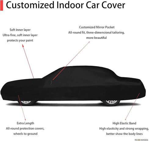 Soft Stretch Car Cover Custom-fit for Lincoln Town Car 2001–2011 with Extended Wheelbases Full-Size Sedans Accessories for Indoor Underground Garage Car Show & Storage Dust Protection 221.in in Saudi Arabia