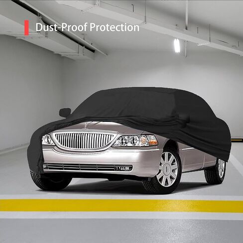 Soft Stretch Car Cover Custom-fit for Lincoln Town Car 2001–2011 with Extended Wheelbases Full-Size Sedans Accessories for Indoor Underground Garage Car Show & Storage Dust Protection 221.in in Saudi Arabia