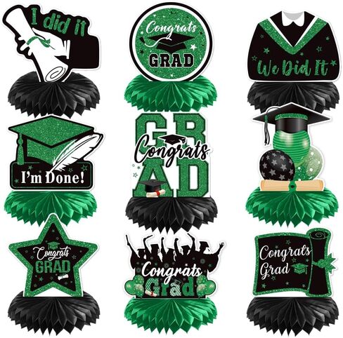 9PCS Graduation Table Decorations 2026 Pink and Black Congrats Grad Table Centerpiece Congratulate Graduation Table Toppers Graduation Decorations Party Supplies in Saudi Arabia