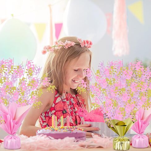 3 Sets Princess Table Decorations Pink and Gold Crown Centerpiece for Birthday Party Foil Spray Table Decor for Graduation Anniversary Bachelorette Wedding Party Supplies in Kuwait