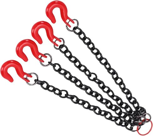 ملحقات سيارة Rc، سلسلة سحب معدنية مع خطافات، ترقية أجزاء للسيارات الزاحفة، أداة استرداد سهلة التركيب لعشاق نماذج الطرق الوعرة (خطاف رباعي) in Kuwait