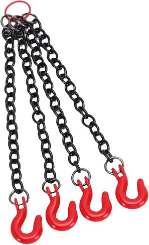 ملحقات سيارة Rc، سلسلة سحب معدنية مع خطافات، ترقية أجزاء للسيارات الزاحفة، أداة استرداد سهلة التركيب لعشاق نماذج الطرق الوعرة (خطاف رباعي) in Kuwait
