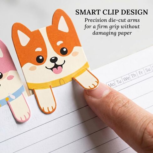 3pcs Cute Dog Bookmark Set for Women Readers, Corgi Page Markers, Funny Animal Reading Accessories, Gifts for Book Lovers in Saudi Arabia