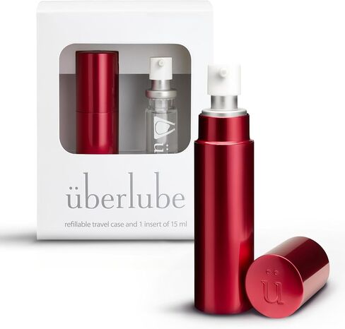 Uberlube سيليكون لوب - ذهبي للسفر، زيوت التشحيم الشخصية غير المعطرة من السيليكون: سائل تشحيم جنسي آمن من اللاتكس للأزواج، عديم النكهة، تشحيم مهبلي وشرجي - 15 مل in Kuwait