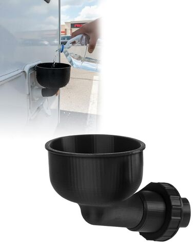 Rv Fresh Water Tank Fill Funnel Wide Mouth Multipurpose Fresh Funnel with Screw-On Cam-Lock Flexible Heavy-Duty for Engine Oil Changes Travel Trailer & Camper Maintenance in Saudi Arabia