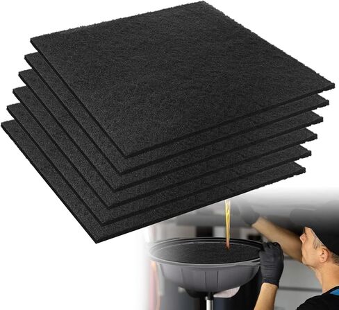 6 Pack 22'' Square Oil Drain Splash Pad, Oil Drain Splash Pad Fits Most Oil Drains Anti Splash Oil Change Mat for Car Changing Oil Transmission Drain Pan, Oil Drip Pan, Heat-Resistant in Saudi Arabia