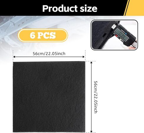 6 Pack 22'' Square Oil Drain Splash Pad, Oil Drain Splash Pad Fits Most Oil Drains Anti Splash Oil Change Mat for Car Changing Oil Transmission Drain Pan, Oil Drip Pan, Heat-Resistant in Saudi Arabia