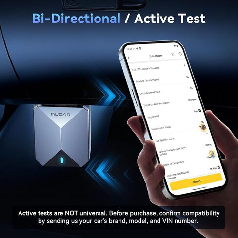 MUCAR BT200 MAX AI OBD2 Bluetooth Scanner, Full System 15 Resets Diagnostic Tools Bi-Directional Control, CAN-FD & FCA Autoauth, AutoVIN, Real-Time Data, ELM327 APP Compatibility, Lifetime Free Update in Saudi Arabia