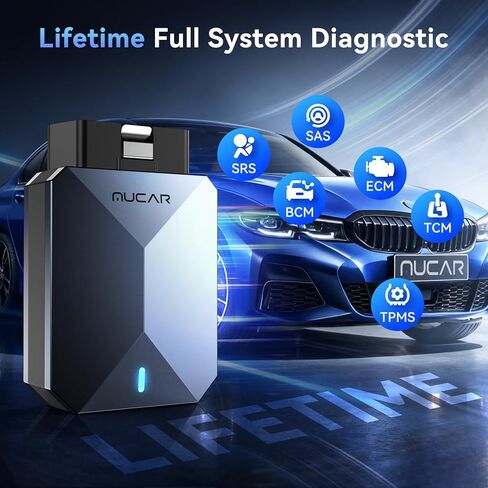 MUCAR BT200 MAX AI OBD2 Bluetooth Scanner, Full System 15 Resets Diagnostic Tools Bi-Directional Control, CAN-FD & FCA Autoauth, AutoVIN, Real-Time Data, ELM327 APP Compatibility, Lifetime Free Update in Saudi Arabia