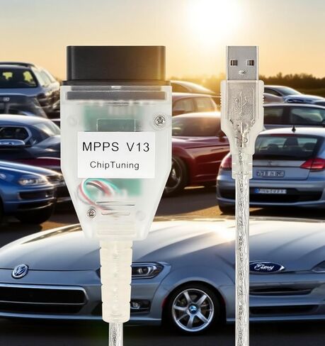 V13MPPS Programming Cable Compatible for ECU EDC15 EDC16 EDC17 MED9.X ME7.X and Siemens PPD1/X, OBD2 ECU Chip Tuning Tool. Driver/APP Must Be Installed in Kuwait