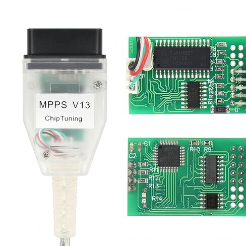 V13MPPS Programming Cable Compatible for ECU EDC15 EDC16 EDC17 MED9.X ME7.X and Siemens PPD1/X, OBD2 ECU Chip Tuning Tool. Driver/APP Must Be Installed in Kuwait