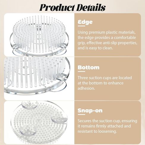 12 Pcs Plastic Flower Frogs, 2.7 Inch Clear Flora Frog for Arrangements Vase with Suction Cups Round Flower Holder with Buckle for Home, Wedding Decoration, Summer Activity in Saudi Arabia
