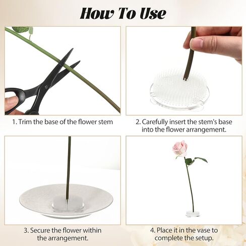 12 Pcs Plastic Flower Frogs, 2.7 Inch Clear Flora Frog for Arrangements Vase with Suction Cups Round Flower Holder with Buckle for Home, Wedding Decoration, Summer Activity in Saudi Arabia