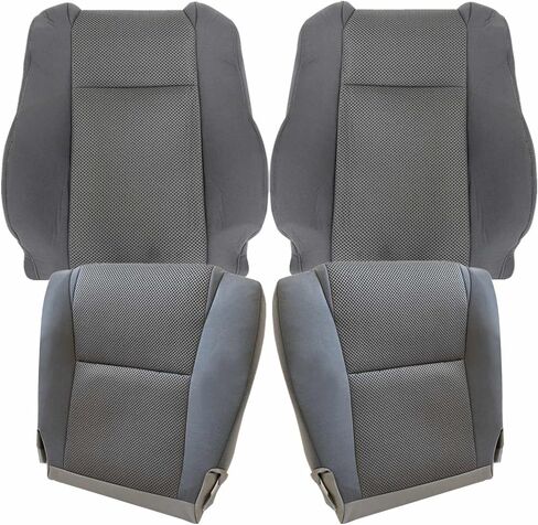 Front Driver & Passenger Side Bottom & Top Lean Back Replacement Seat Covers Cloth Gray Compatible with Toyota Tacoma 2009 2010 2011 2012 2013 2014 2015 in Kuwait