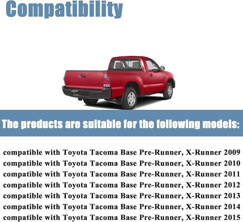 Front Driver & Passenger Side Bottom & Top Lean Back Replacement Seat Covers Cloth Gray Compatible with Toyota Tacoma 2009 2010 2011 2012 2013 2014 2015 in Kuwait