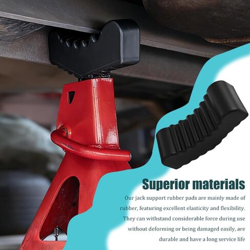 2PCS Jack Stand Pads, Floor Jack Pad, Universal Rubber Slotted Frame Rail Pinch Welds Protector, Car Accessories Non-Slip Adapter Elastic Support Cushion Fit 2-3 Tons Heavy-Duty Jacks Stands in Saudi Arabia