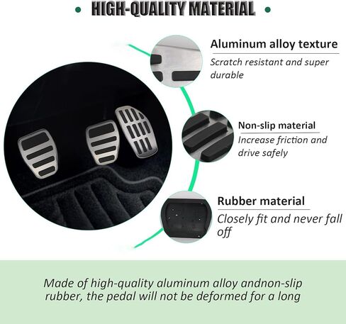 Pedal Covers for Acura RDX 2019 2020 2021 2022 2023 2024 2025, Textured Anti-Slip No Drilling Upgraded Durable and Easy to Install Stylish Enhance Driving Experience Comfortable in Kuwait