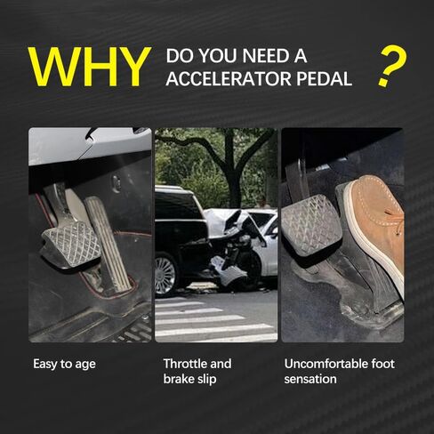 Pedal Covers for Acura RDX 2019 2020 2021 2022 2023 2024 2025, Textured Anti-Slip No Drilling Upgraded Durable and Easy to Install Stylish Enhance Driving Experience Comfortable in Kuwait