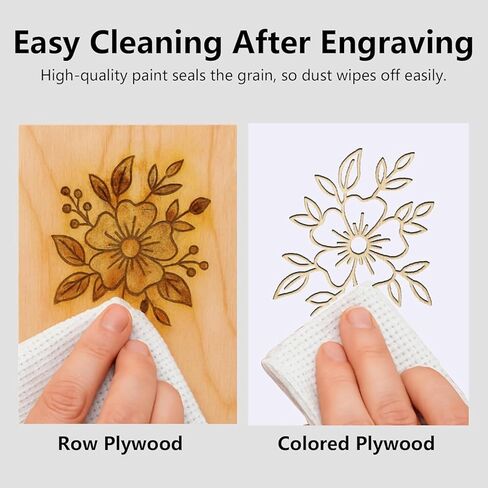 4 Pack Pre-Painted Colored Plywood Sheets,12x12x1/8 Inch (3mm) Basswood Board,Ideal for Laser Cutting, Engraving, DIY Crafts, Ornaments, Models Making (White) in Saudi Arabia