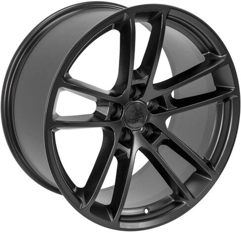 حافة OE Wheels DG23 مقاس 20 بوصة تناسب الشاحن/تشالنجر SRT Hellcat Style 5x115 20x10 أسود ساتان - هولاندر 2718 (1) in Kuwait