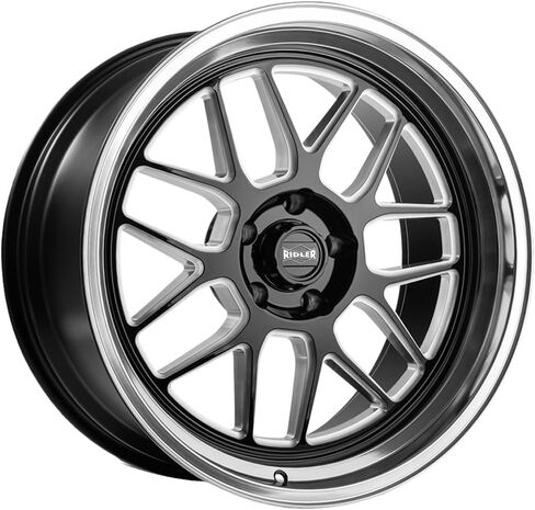 RIDLER 611 611 Gloss Black/Milled with Diamond Cut Lip 18X9.5 5-127 0MM 83.82MM in Saudi Arabia