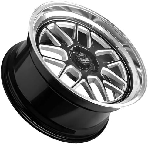 RIDLER 611 611 Gloss Black/Milled with Diamond Cut Lip 18X9.5 5-127 0MM 83.82MM in Saudi Arabia