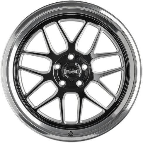 RIDLER 611 611 Gloss Black/Milled with Diamond Cut Lip 18X9.5 5-127 0MM 83.82MM in Saudi Arabia