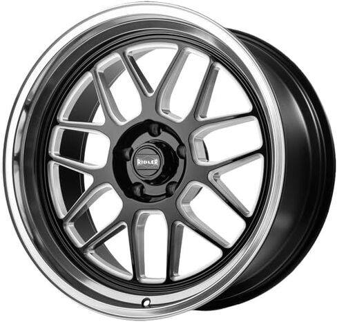 RIDLER 611 611 Gloss Black/Milled with Diamond Cut Lip 18X9.5 5-127 0MM 83.82MM in Saudi Arabia
